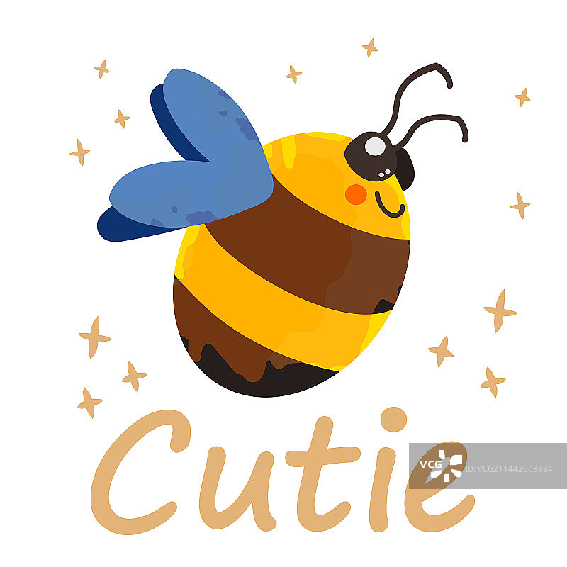 大黄蜂可爱卡片图片素材