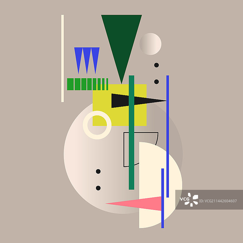 现代几何各种形状组合图片素材