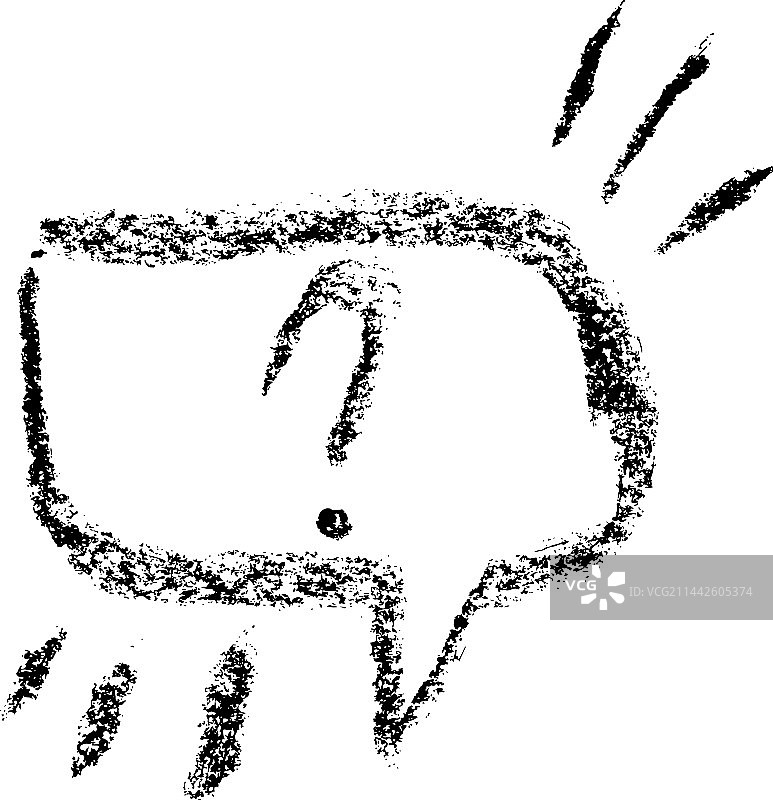 手绘粉笔对话气泡图标图片素材