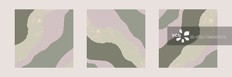 别致的帆布模板波浪笔触粉米色图片素材