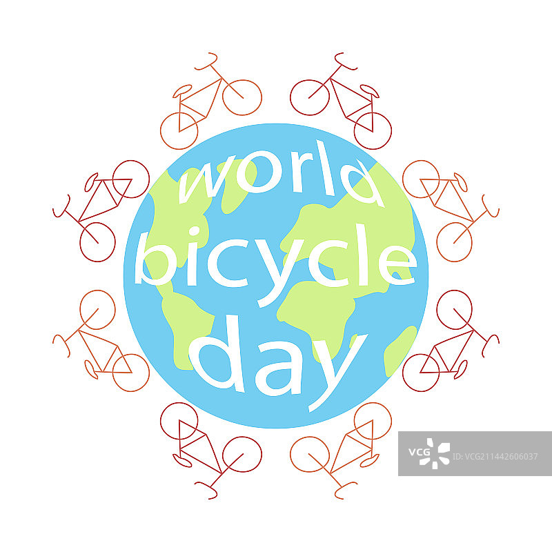 在地球假日世界骑自行车图片素材