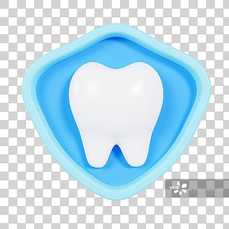 3D立体牙医标志图片素材