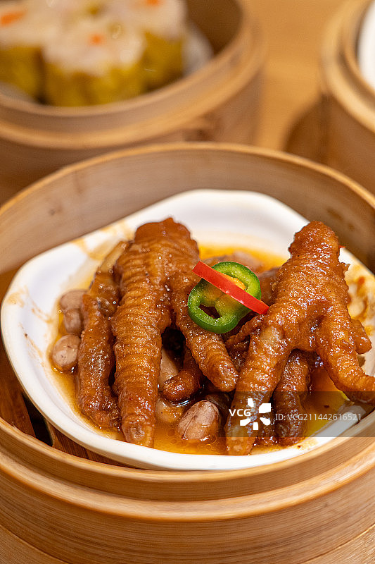 广东广州粤式早点豉汁酱香凤爪图片素材