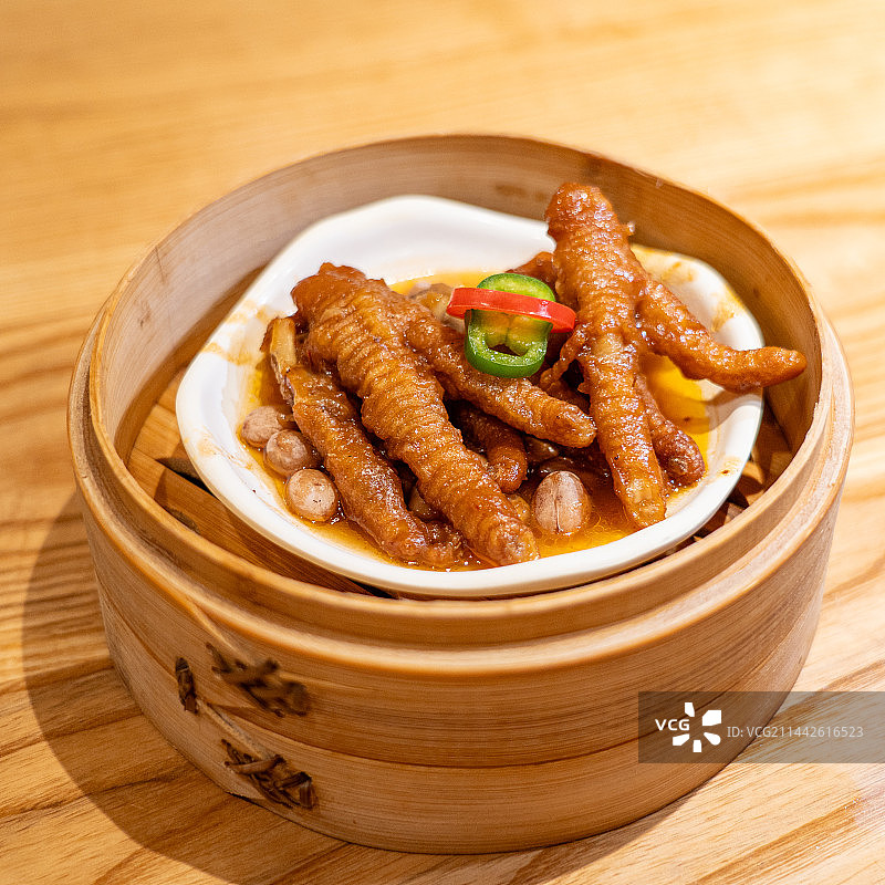 广东广州粤式早点豉汁酱香凤爪图片素材