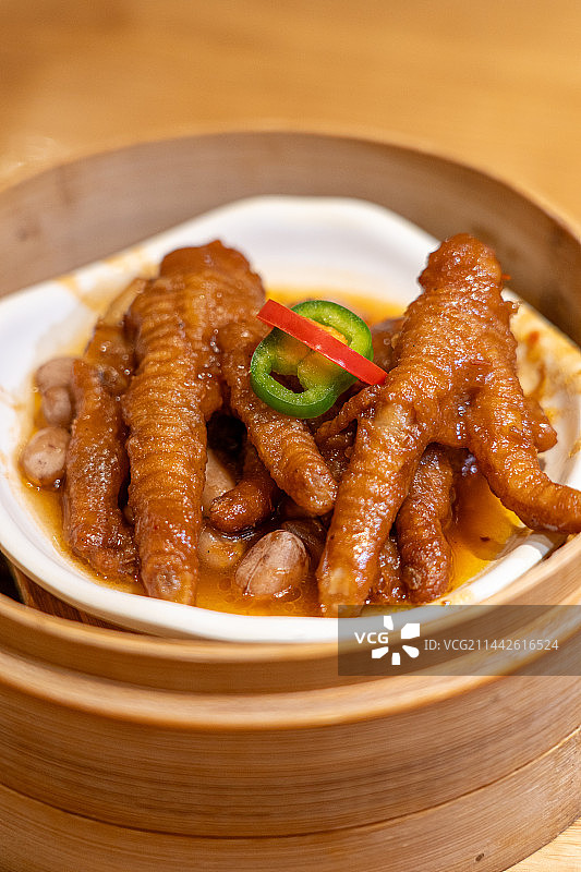 广东广州粤式早点豉汁酱香凤爪图片素材