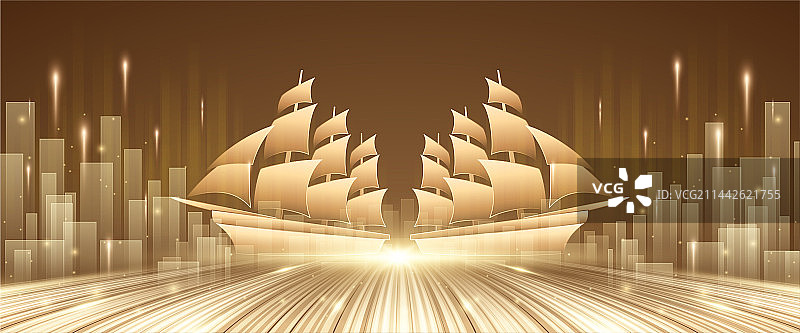 帆船插画图片素材