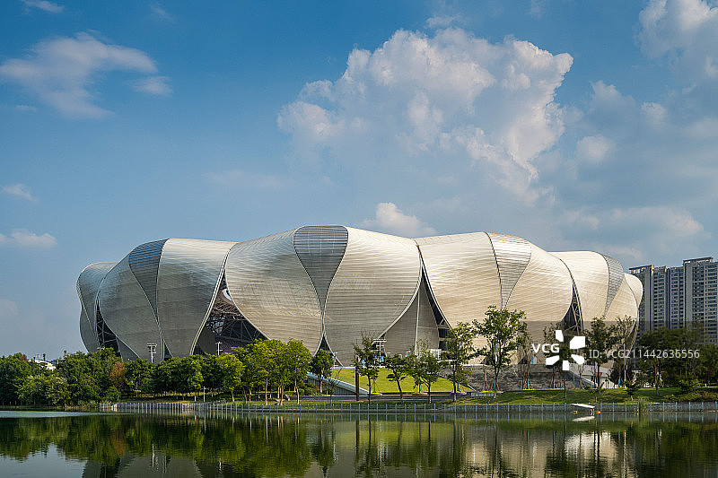 杭州奥体中心主场馆莲花馆图片素材