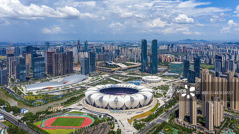 杭州奥体中心全景图片素材
