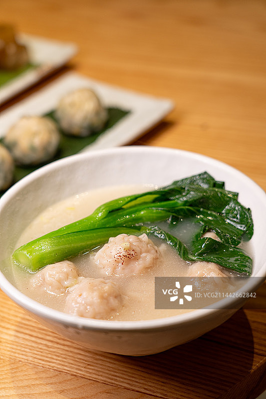 广东传统地方小吃 鲜虾净云吞图片素材