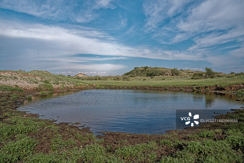 林西县 热水塘 锡林浩特6月风貌 +银河图片素材