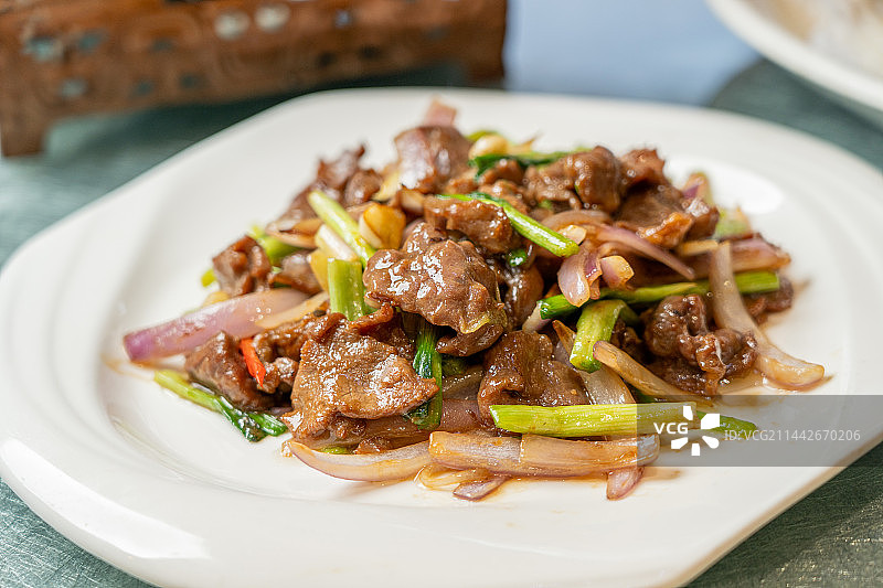 特色美味家常菜 葱爆牛肉图片素材