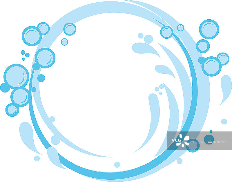水花泡沫围绕圆形图片素材