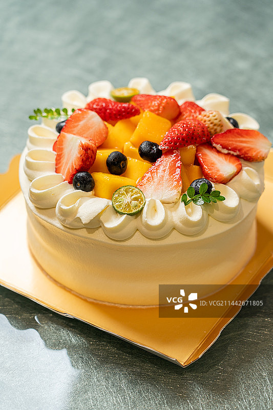 美味可口水果蛋糕图片素材