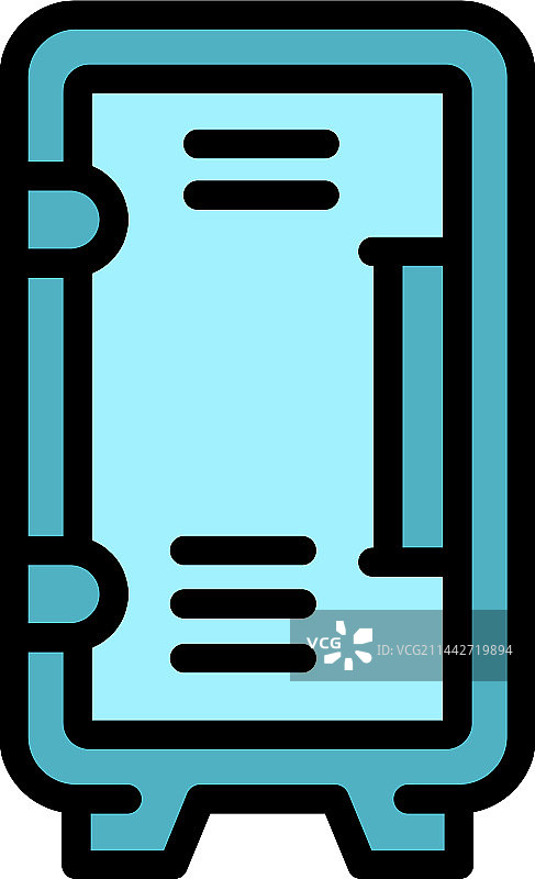 存款室检查隐私图标（扁平风格）图片素材