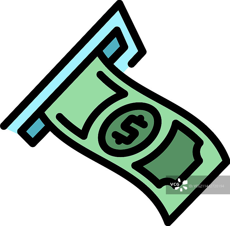 ATM现金图标（扁平风格）图片素材