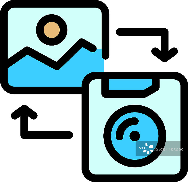 内容图像滤镜图标扁平设计图片素材