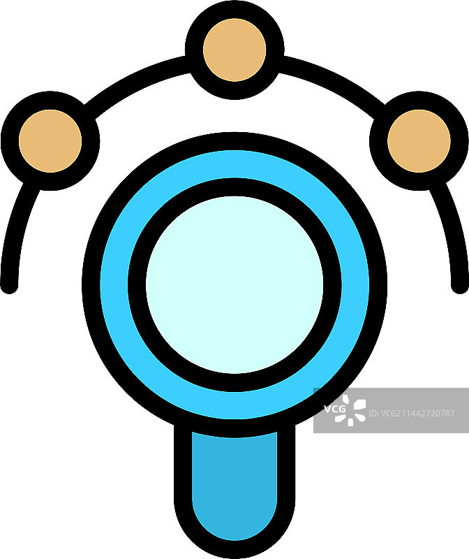 筛选搜索放大镜扁平图标图片素材