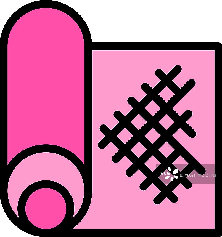 纺织卷图标扁平风格图片素材