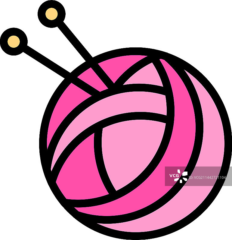 线球图标（扁平风格）图片素材