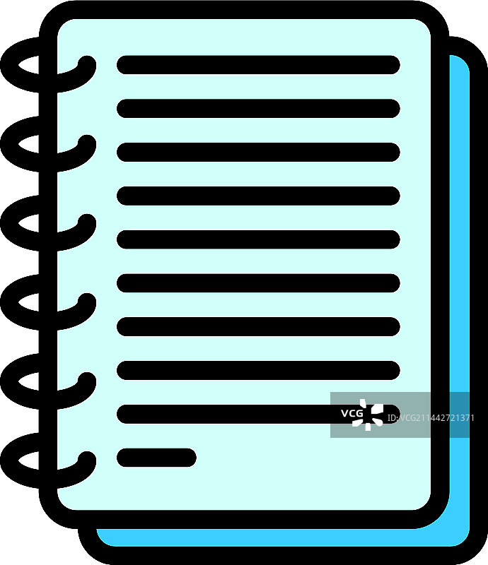 智能办公笔记本图标（扁平风格）图片素材