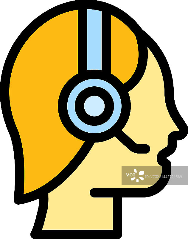 呼叫中心支持图标（扁平风格）图片素材