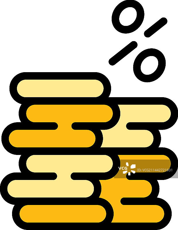 金融规划硬币扁平图标图片素材