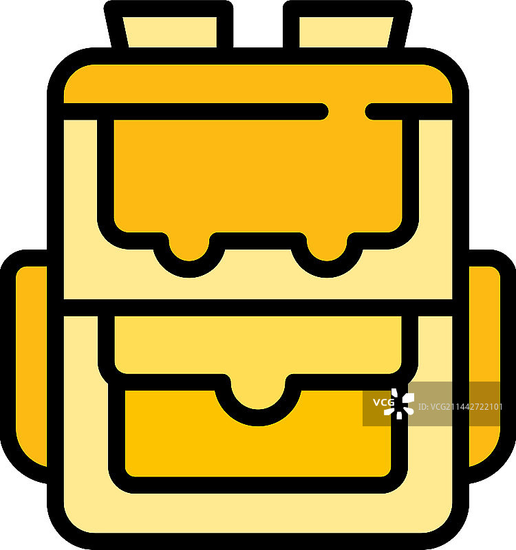 学校背包扁平图标图片素材