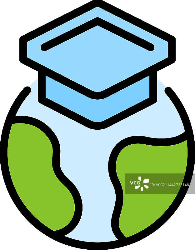 全球教育扁平图标图片素材