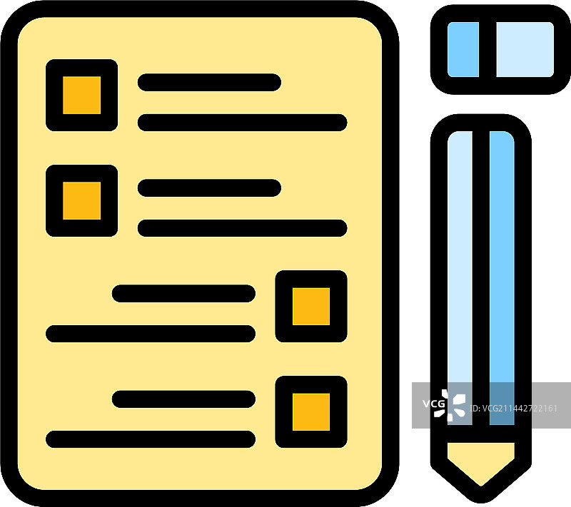 学生考试扁平图标图片素材