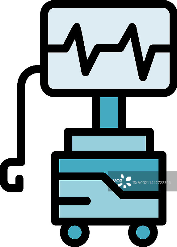 急救除颤器扁平图标图片素材