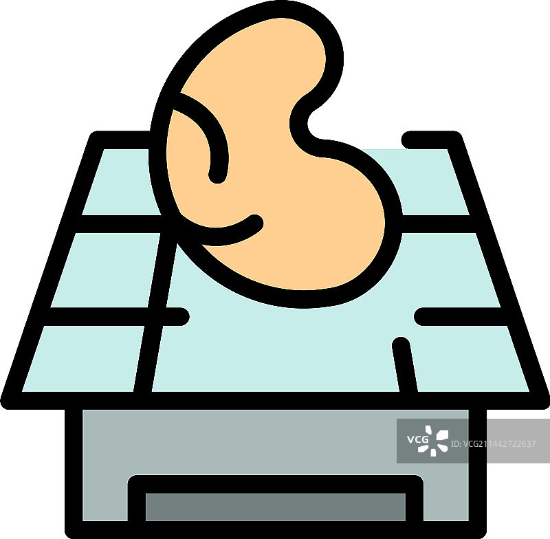 实验室生物打印扁平风格图标图片素材