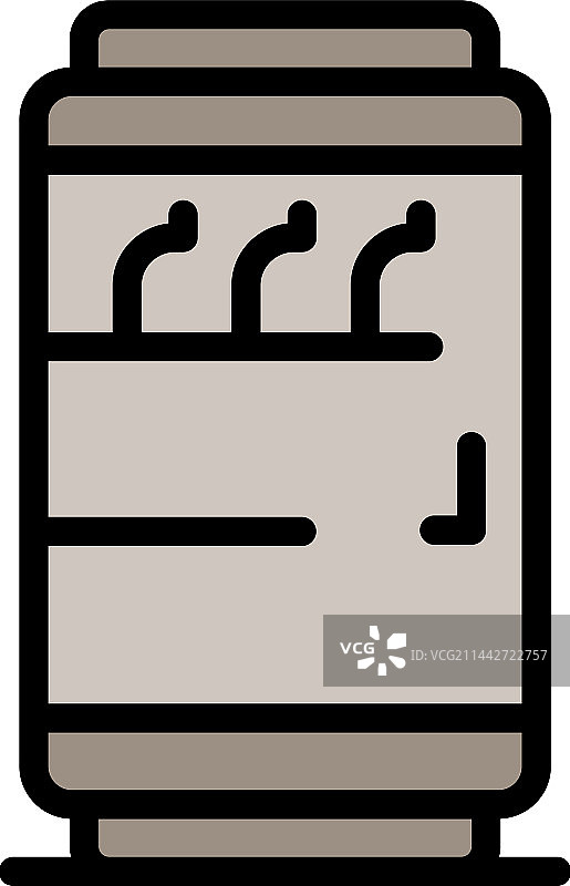 冷饮自动售货机扁平图标图片素材