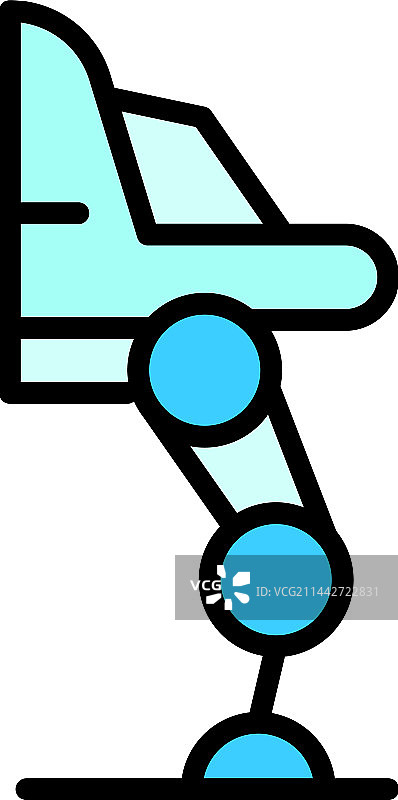 未来人体外骨骼扁平图标图片素材