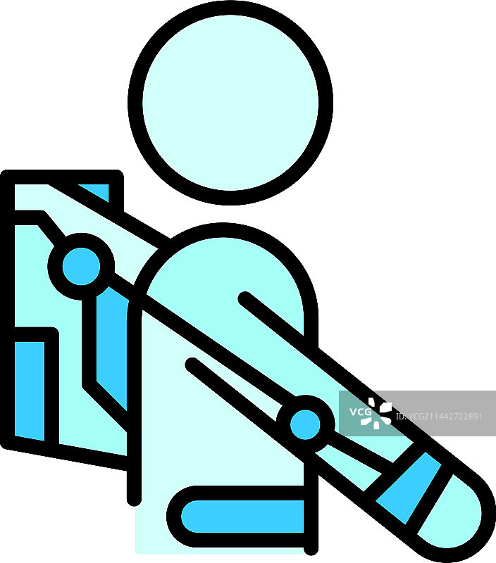 身体技术图标（扁平风格）图片素材