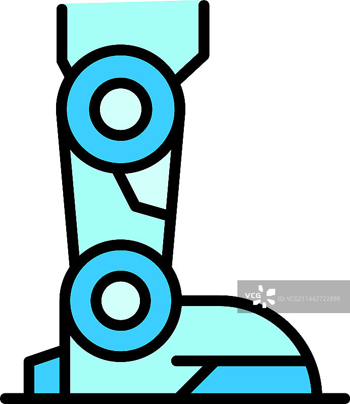 机器人脚部扁平图标图片素材