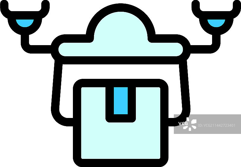 无人机配送图标（扁平风格）图片素材