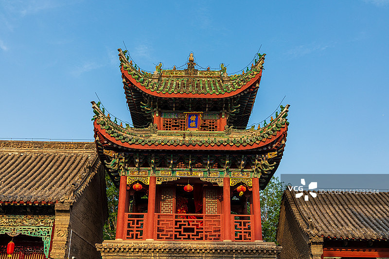 开封市山陕甘会馆钟楼和鼓楼图片素材