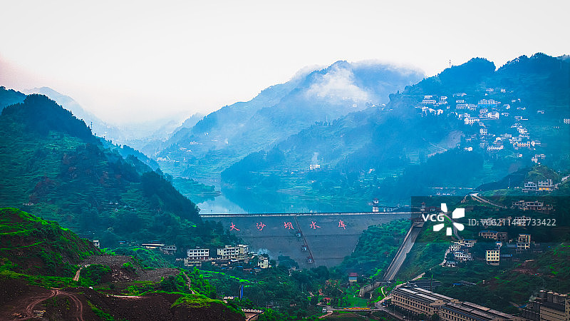 大沙坝水库图片素材