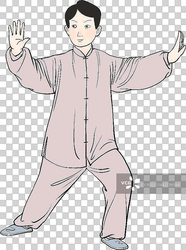 太极拳传统养生锻炼身体健康功法人物元素16图片素材