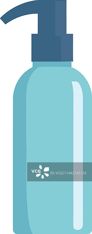 蓝色洗发水瓶图片素材