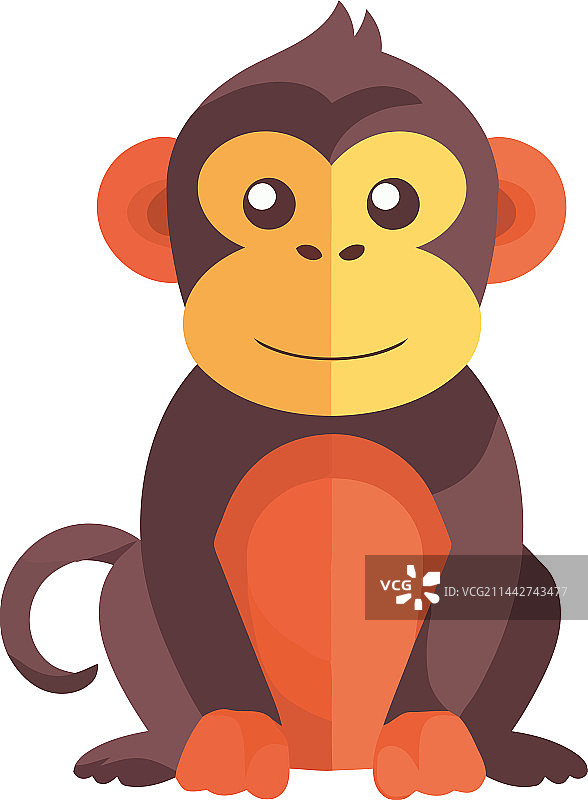可爱的微笑猴子图片素材
