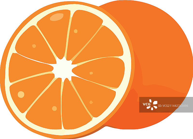多汁橙子切片设计图片素材