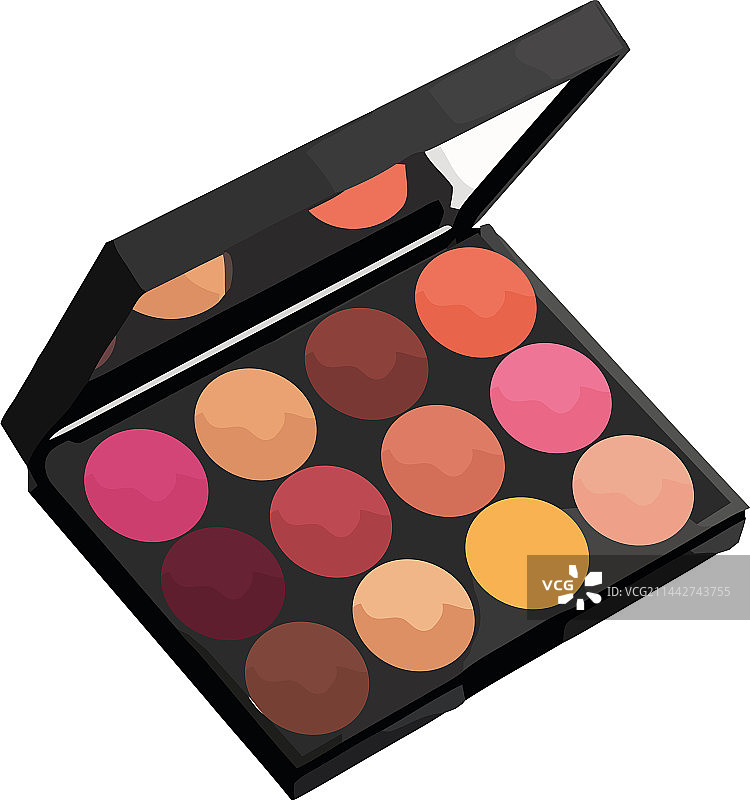 多色眼影盘图片素材