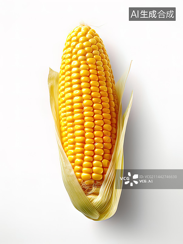 【AI数字艺术】甜玉米玉米特写插画图图片素材