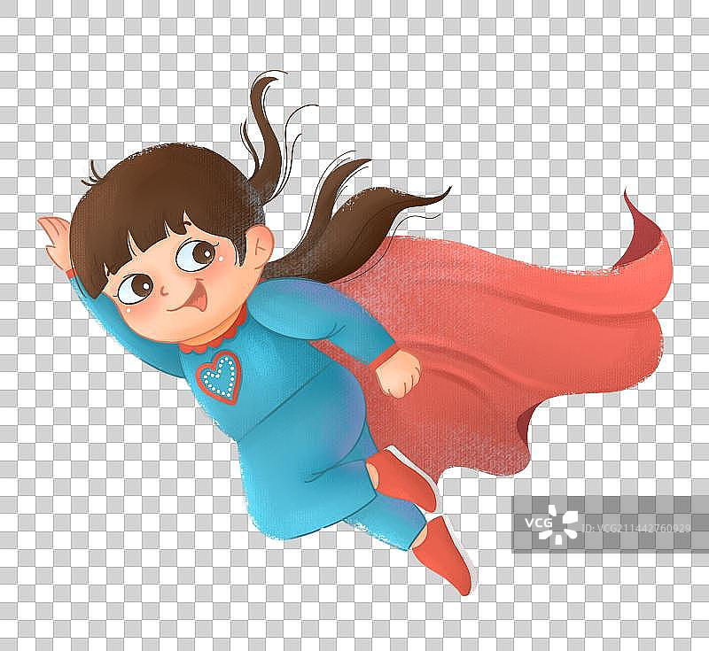 女孩超人免扣元素图片素材