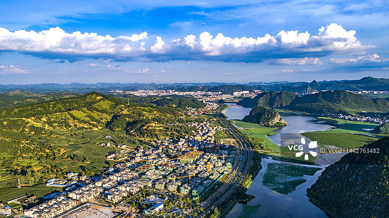 云南省文山丘北县城市风光图片素材
