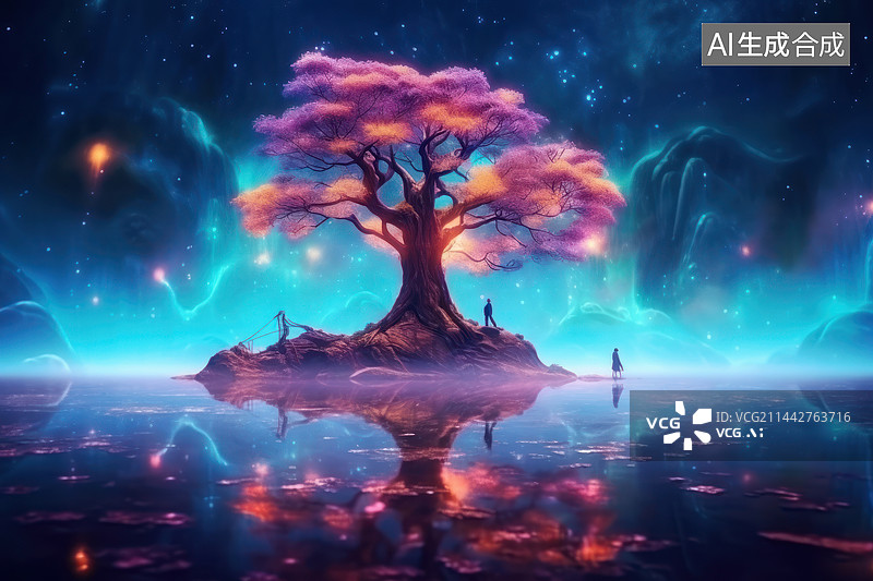【AI数字艺术】生命之树图片素材