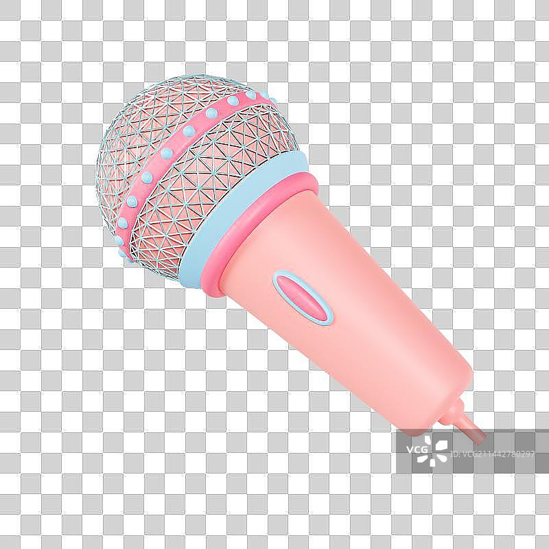 3D立体麦克风元素图片素材