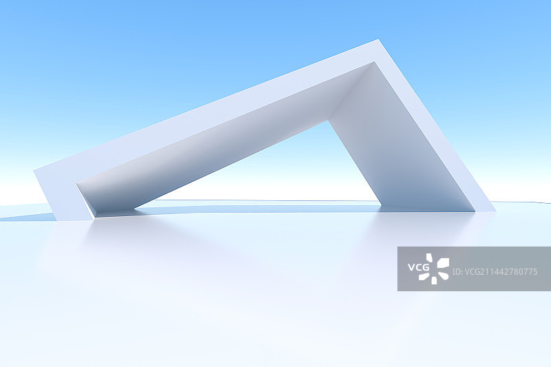 3D白色背景下的模型建筑图片素材