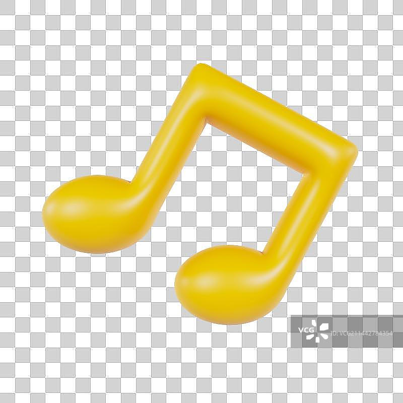 3D立体音符元素图片素材